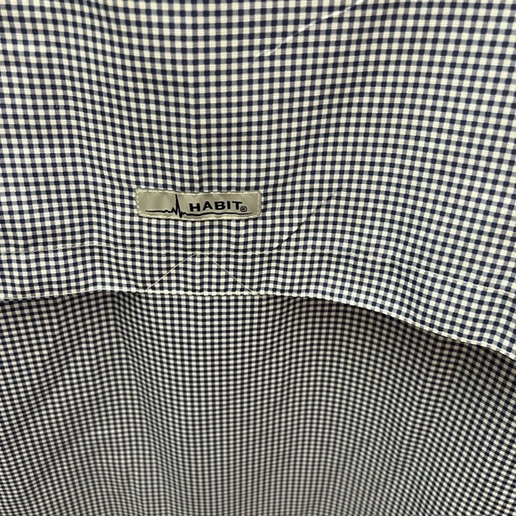 Habit Men’s 2XL Patriot Blue Seafarer Check Fishing Shirt UPF 40+ Vented Outdoor - Picture 2 of 8